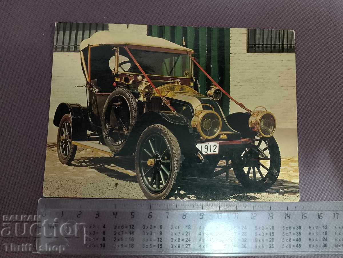 Пощенска картичка - ретро автомобил - Рено - 1912