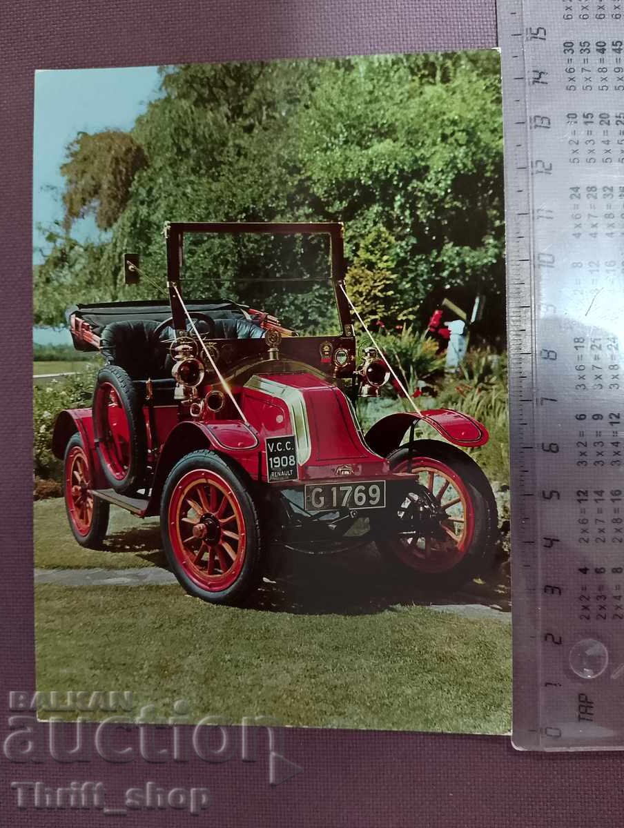 Пощенска картичка - ретро автомобил Пощенска картичка - ретро автомобил