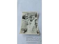 Photo Belitsa Young girl at mini waterfall