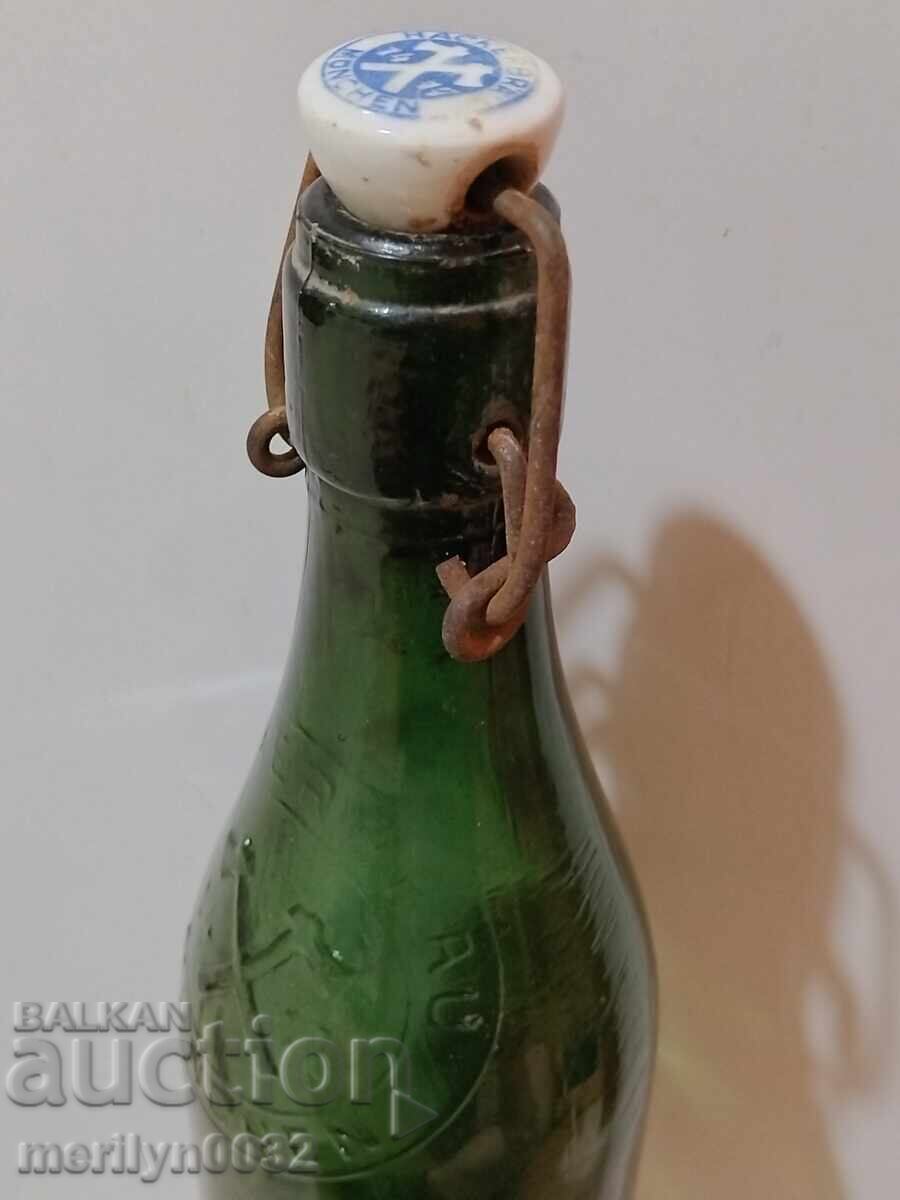 Sticlă de bere germană München anii '30 al Treilea Reich - 6