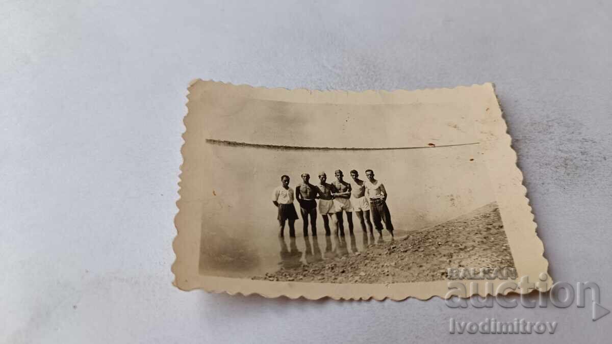 Photograph Young men by the Danube River near Belgrade 1945