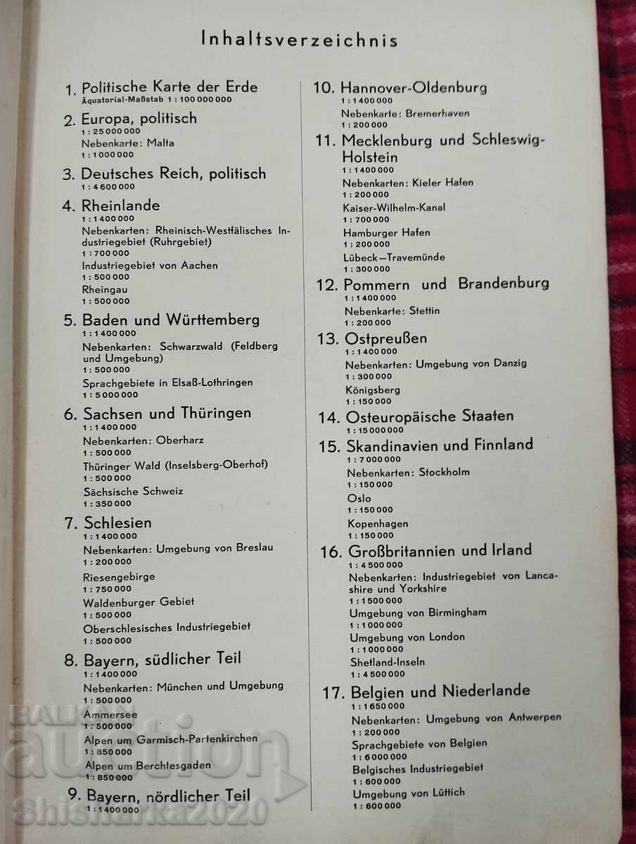 Meyers volks atlas bibliographisches institut Ag leipzig cu preț 30.00 BGN | € 15.34 Meyers volks atlas bibliographisches institut Ag leipzig cu preț 30.00 BGN | € 15.34