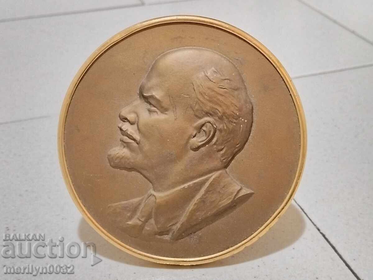 Metal relief image of the leader Lenin, plaque figure - 7