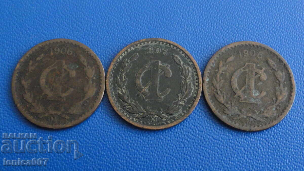 Μεξικό 1906 - 1 σεντάβος (3 τεμάχια) - 5 Μεξικό 1906 - 1 σεντάβος (3 τεμάχια) - 5