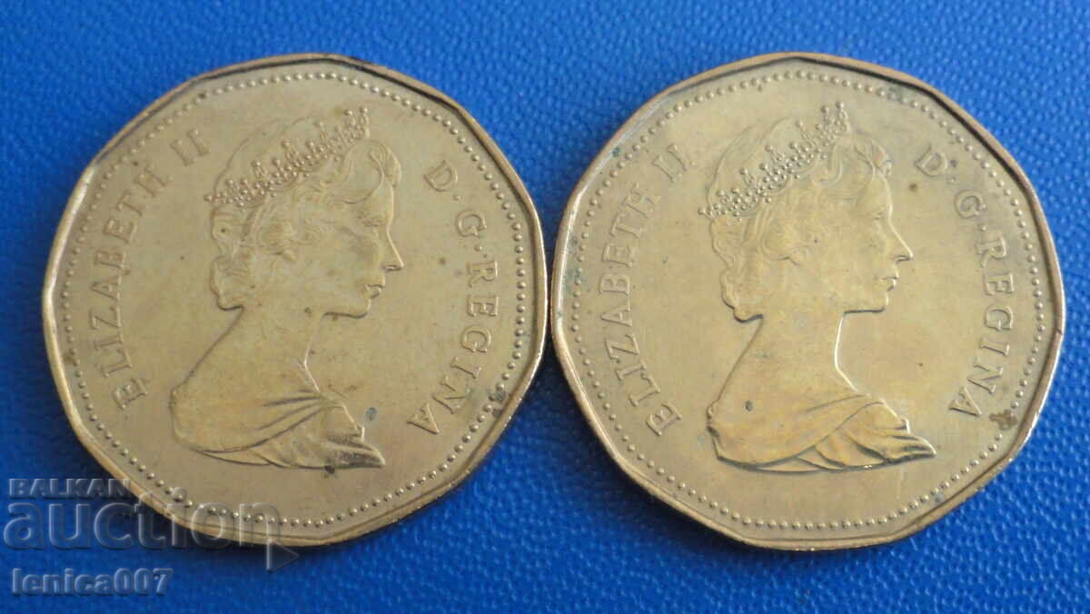 Canada 1987 - 1 dolar (2 bucăți) cu preț 4.20 BGN | € 2.15 Canada 1987 - 1 dolar (2 bucăți) cu preț 4.20 BGN | € 2.15
