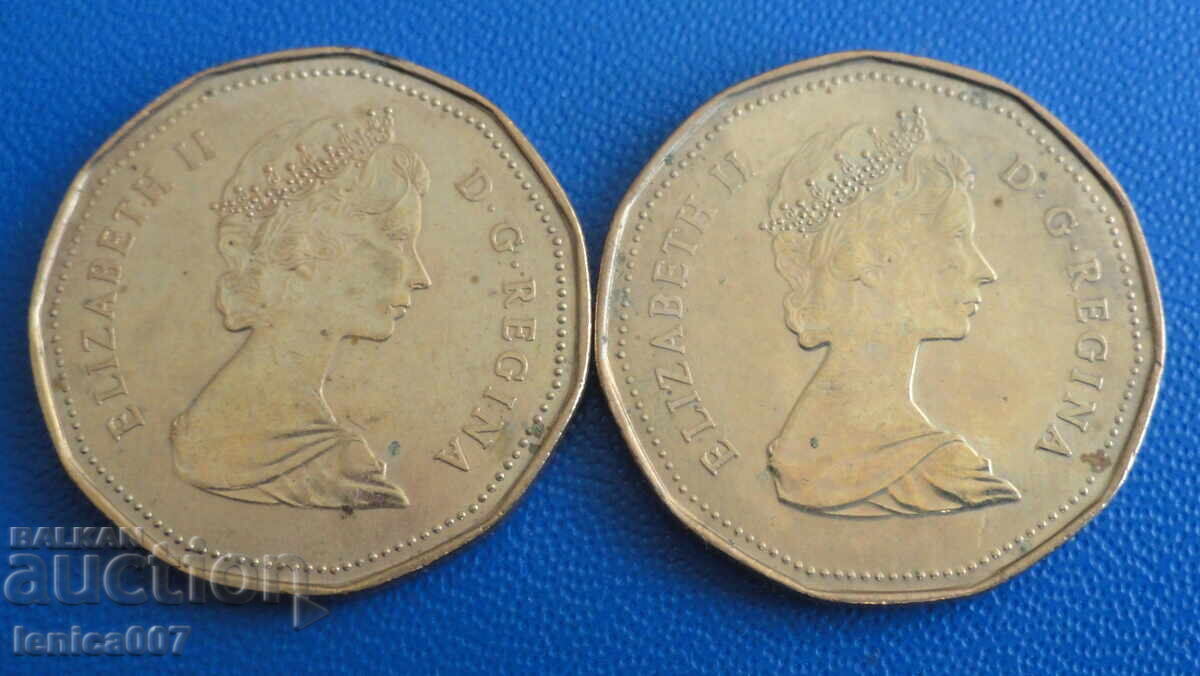 Livrarea Canada 1987 - 1 dolar (2 bucăți) Livrarea Canada 1987 - 1 dolar (2 bucăți)