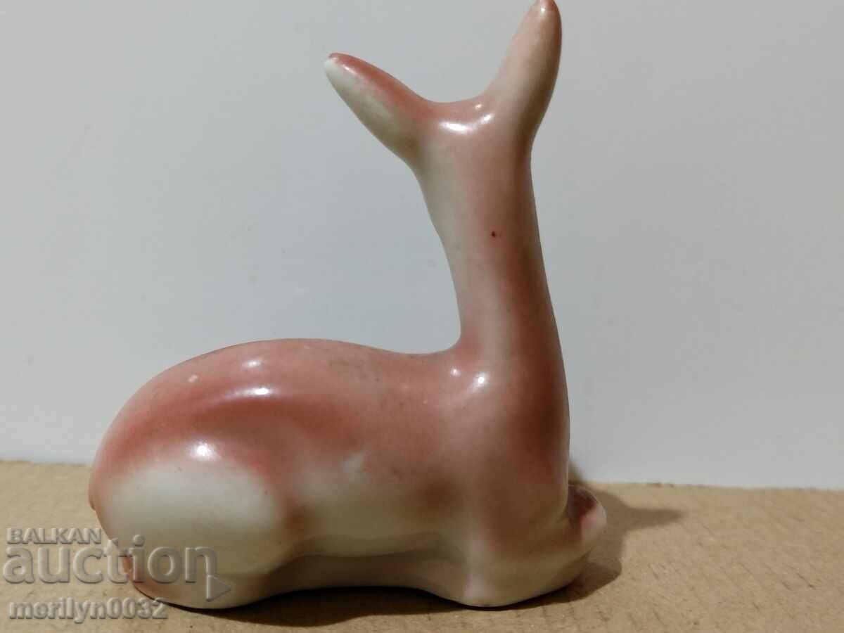 Licitație Figurină din porțelan bulgăresc, căprioară, statuetă din porțelan