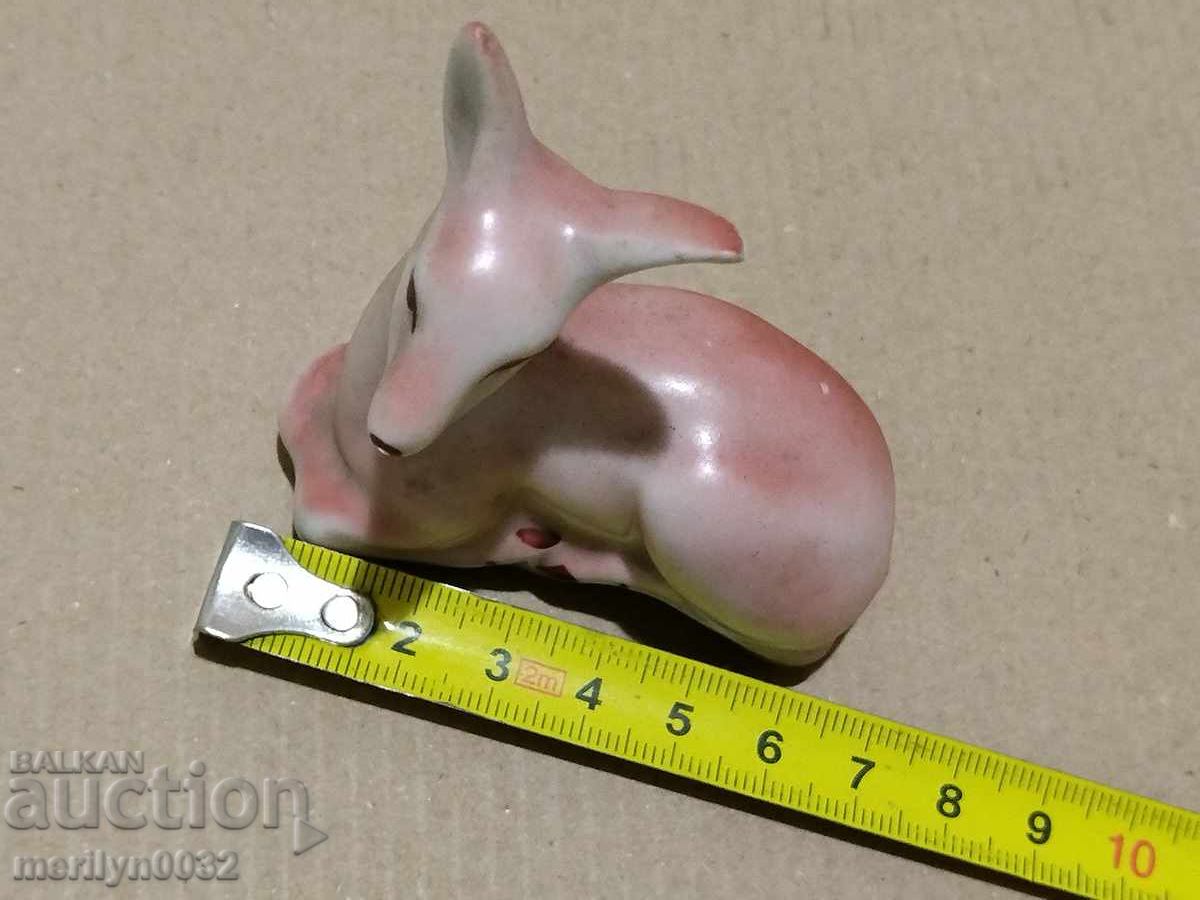 Figurină din porțelan bulgăresc, căprioară, statuetă din porțelan - 6