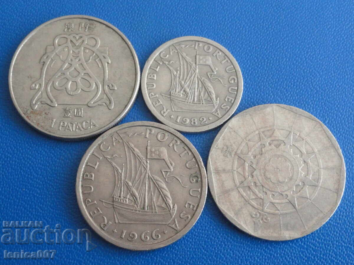 Portugal and Macau - Coins (4 pieces) - 5