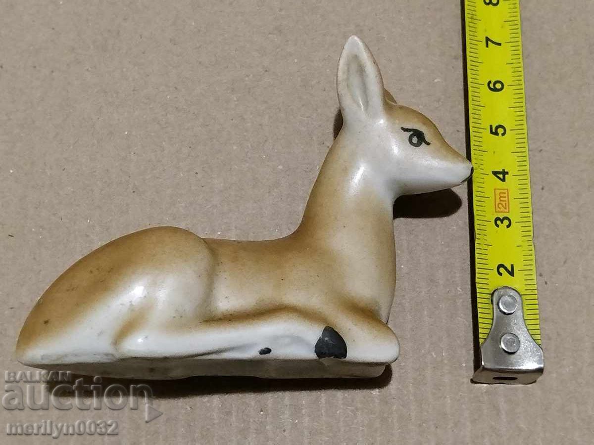 Figurină din porțelan bulgăresc, căprioară, statuetă din porțelan - 6