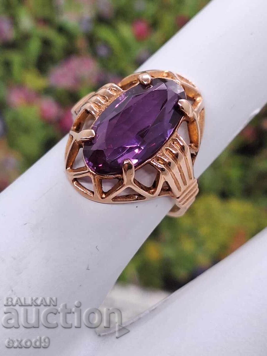 Аукцион Златен Руски пръстен, проба 583 / 14 кт.