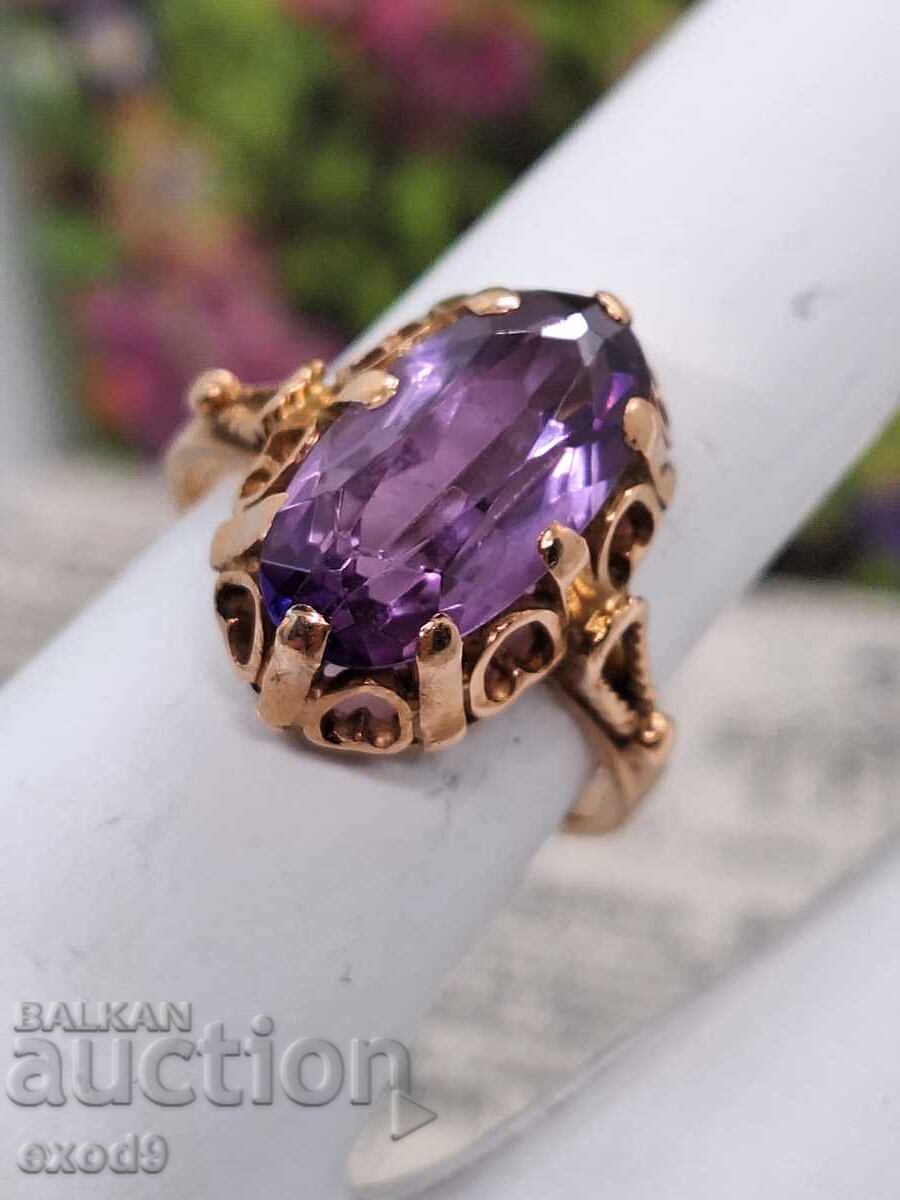 Аукцион Златен Руски пръстен, проба 583 / 14 кт.