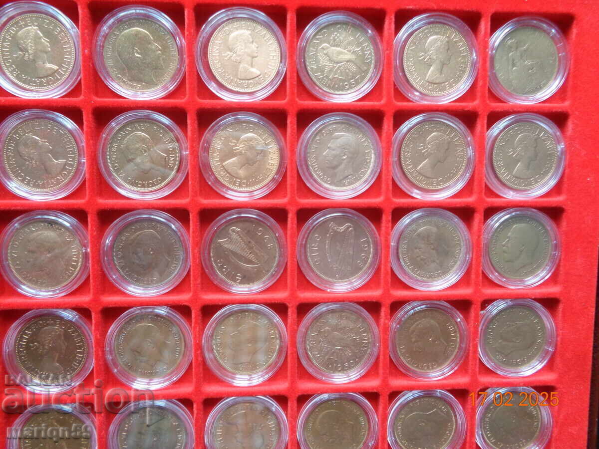 1 penny different coins 35 pcs. excellently cleaned with price 110.00 BGN | € 56.24 1 penny different coins 35 pcs. excellently cleaned with price 110.00 BGN | € 56.24