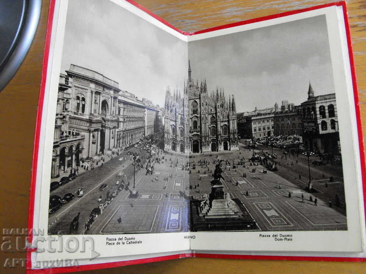 Delivery of Souvenir of Milan. Photo album of 32 black and white photos
