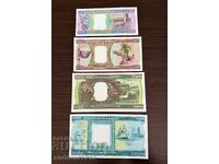 MAURITANIA SET - 100-200-500-1000 OUGUYA 1989-2022, UNC