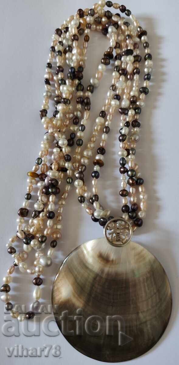 Livrarea Colier-guler cu sidef mare și perle