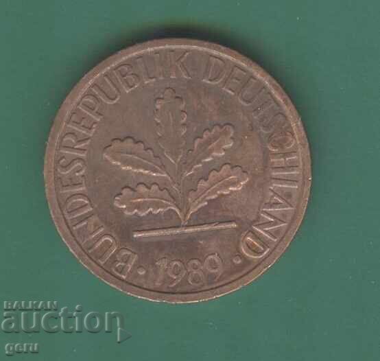 Γερμανία 1 πφένιγκ 1989 jt4 με τιμή 0.50 BGN | € 0.26