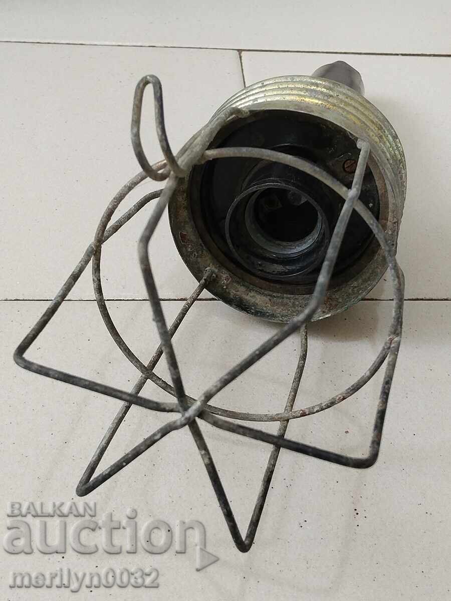 Аукцион Подвижна ел.промишлена лампа бакелит НРБ Никопол лампион