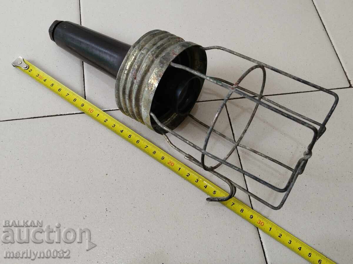 Подвижна ел.промишлена лампа бакелит НРБ Никопол лампион - 6