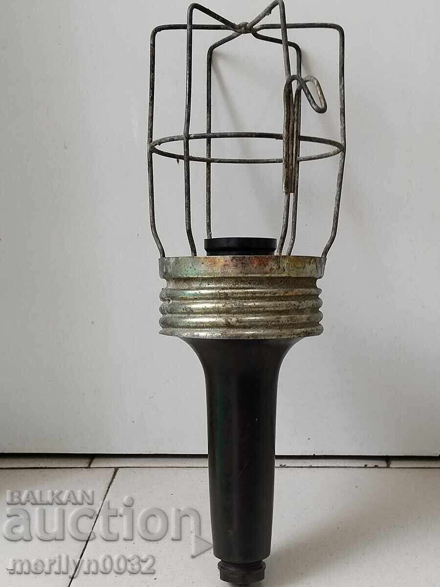 Подвижна ел.промишлена лампа бакелит НРБ Никопол лампион - 7