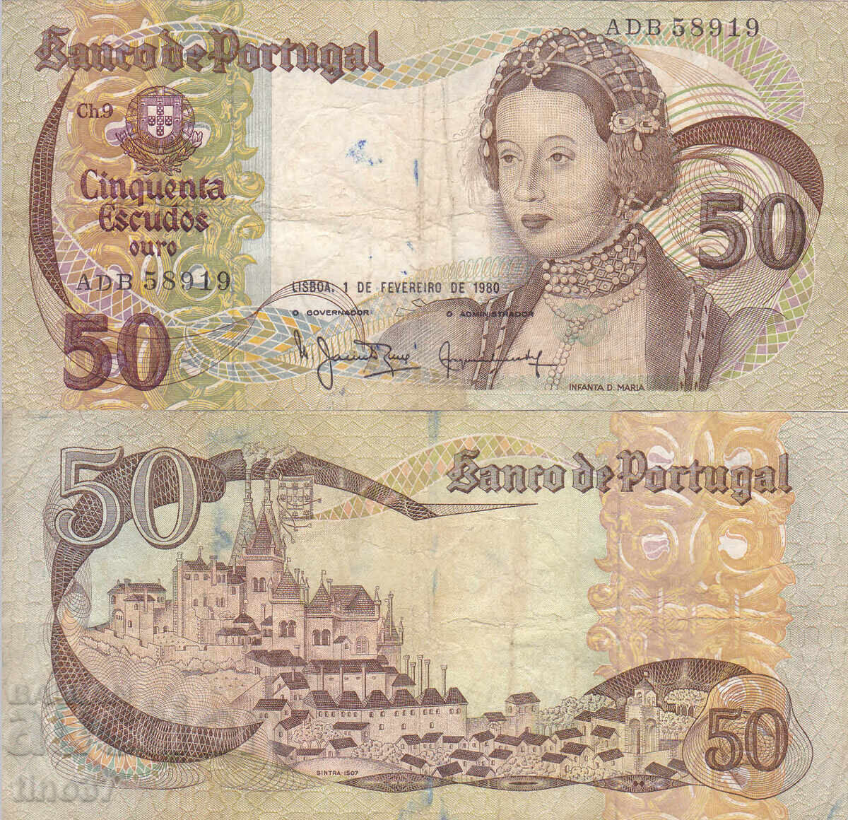 tino37- PORTUGALIA - 50 ESCUDOS - 1980 tino37- PORTUGALIA - 50 ESCUDOS - 1980