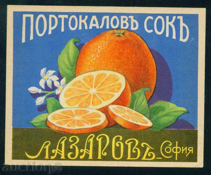 Label - PORTOKALOVY SOKH - LAZAROV - SOFIA / L126 with price 3.10 BGN | € 1.59