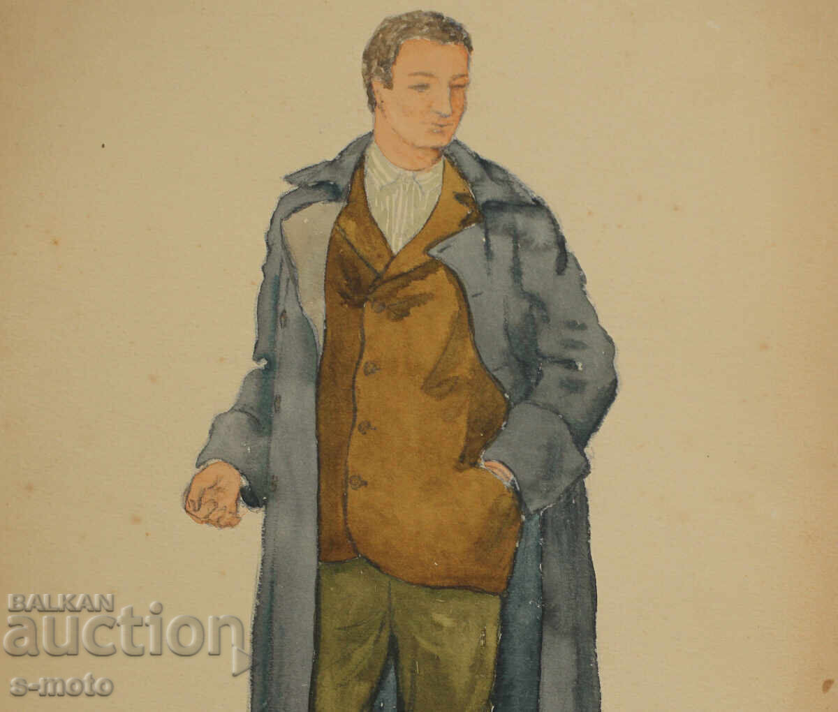 José Sancha (1908 - 1994) pictură acuarelă scenografie 1954 - 5 José Sancha (1908 - 1994) pictură acuarelă scenografie 1954 - 5