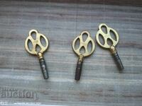 Three watch keys, 5, 6, 7 key markings