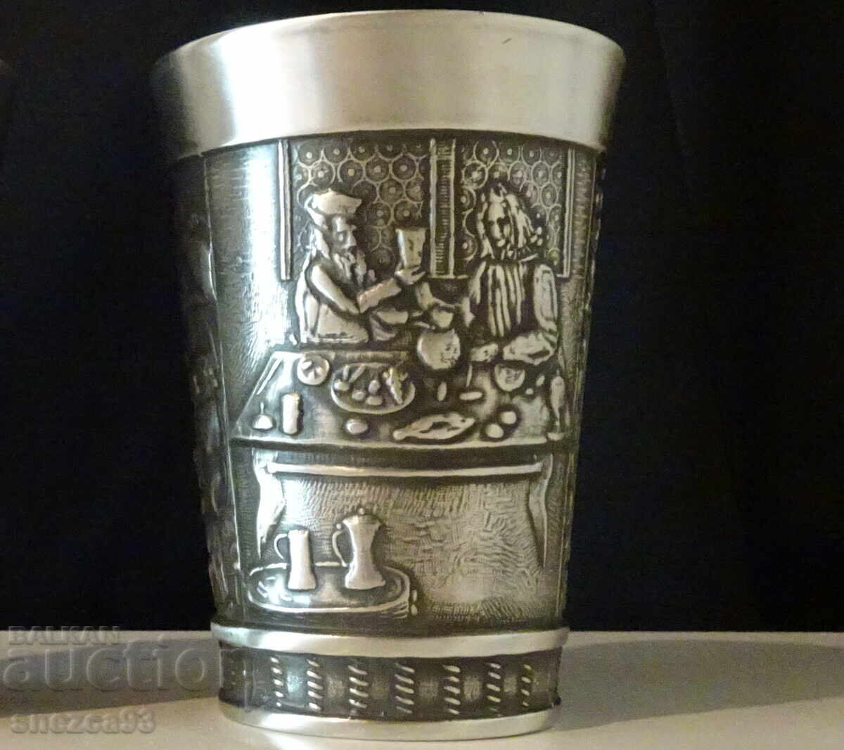Pewter cup/tankard with Dionysus/Bacchus, 300 ml with price 55.00 BGN | € 28.12