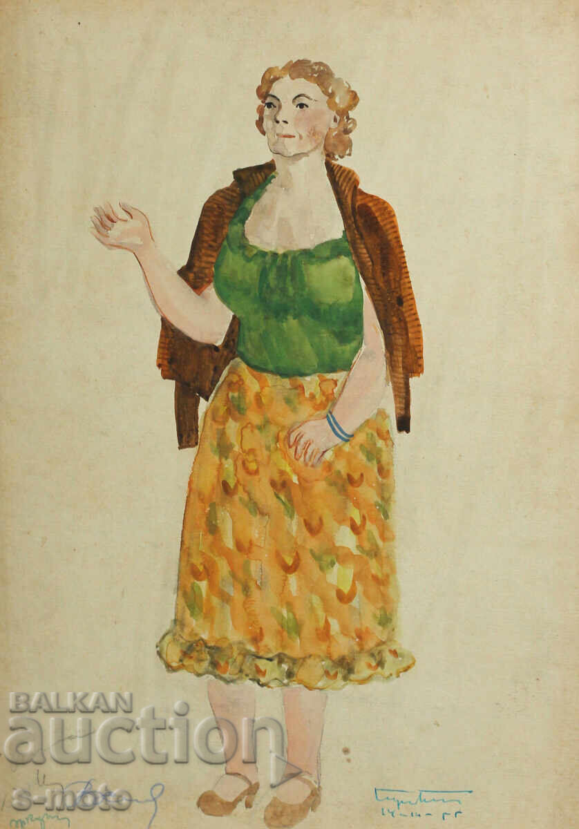 Tablou scenografie Jose Sancha ''Punctul întâi'' 1956 Tablou scenografie Jose Sancha ''Punctul întâi'' 1956