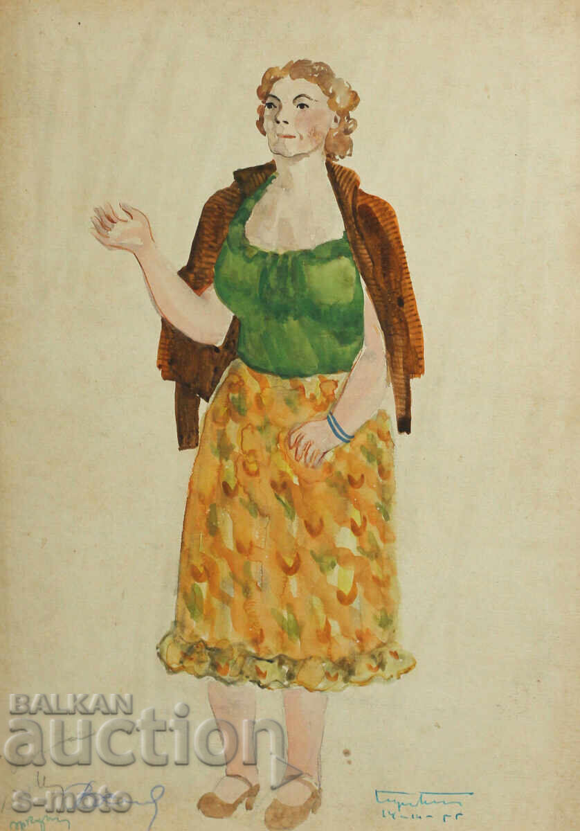 José Sancha (1908 - 1994) watercolor painting 1956 José Sancha (1908 - 1994) watercolor painting 1956