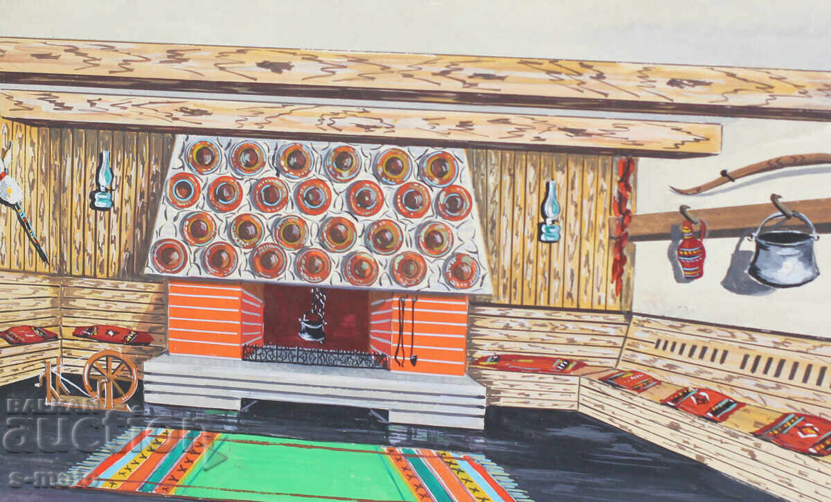 Παράδοση Έργο γκουάς σκηνογραφία εσωτερικού χώρου Ασέν Παπάζοφ