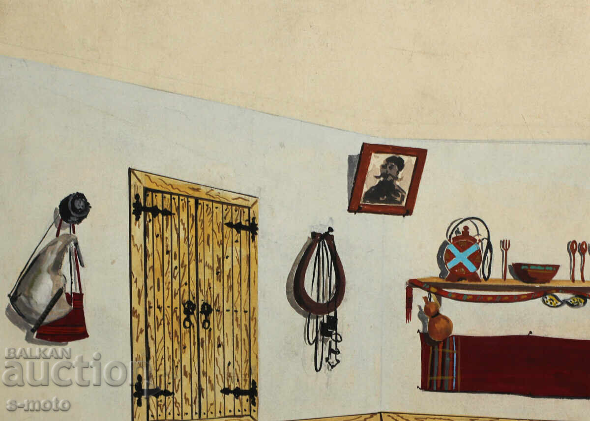 Доставка на Картина гваш сценография интериор Асен папазов