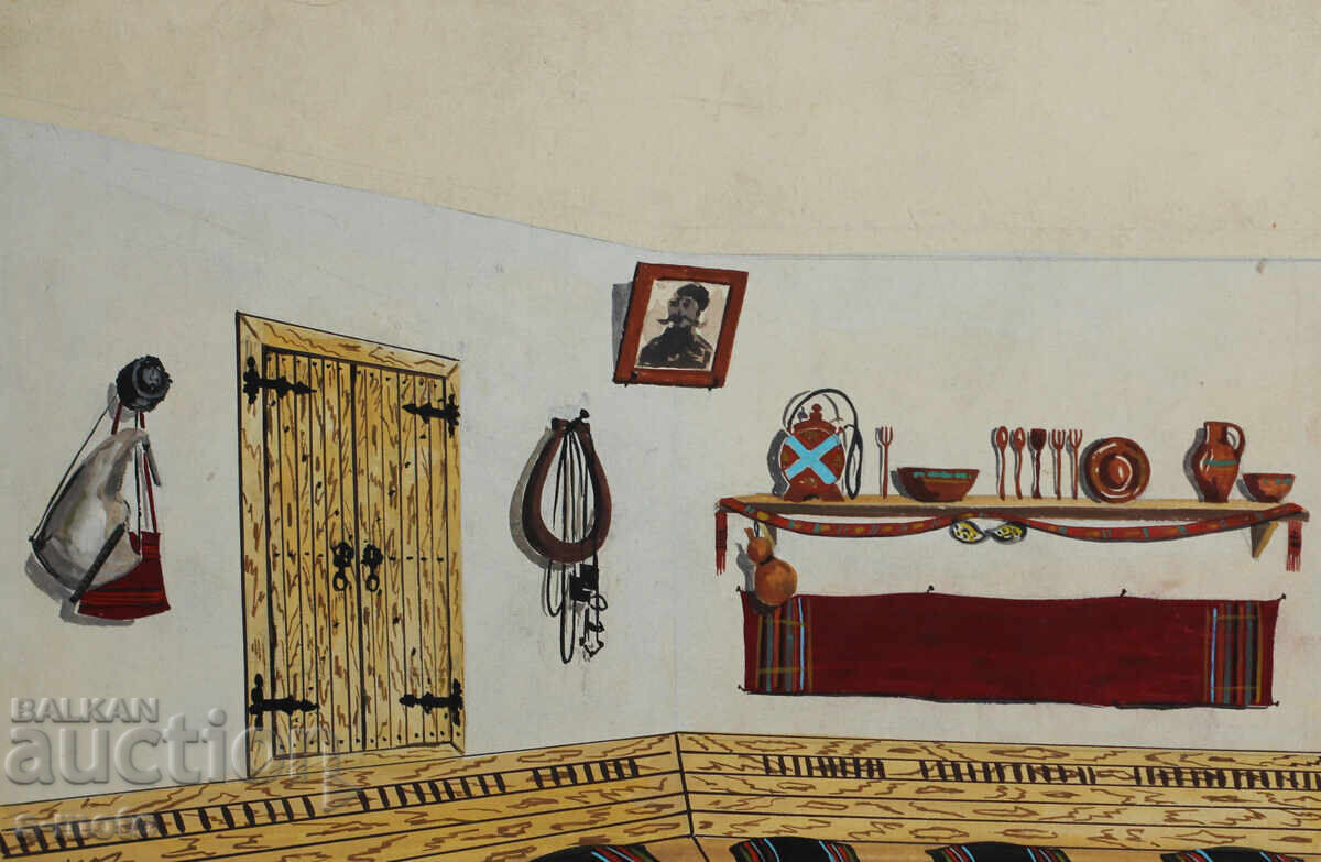 Картина гваш сценография интериор Асен папазов