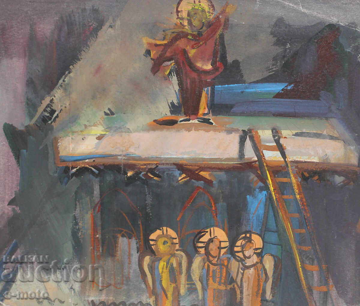 Картина гваш сценография интериор с цена 350.00 лв. | € 178.95