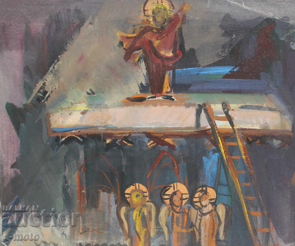 Аукцион Картина гваш сценография интериор