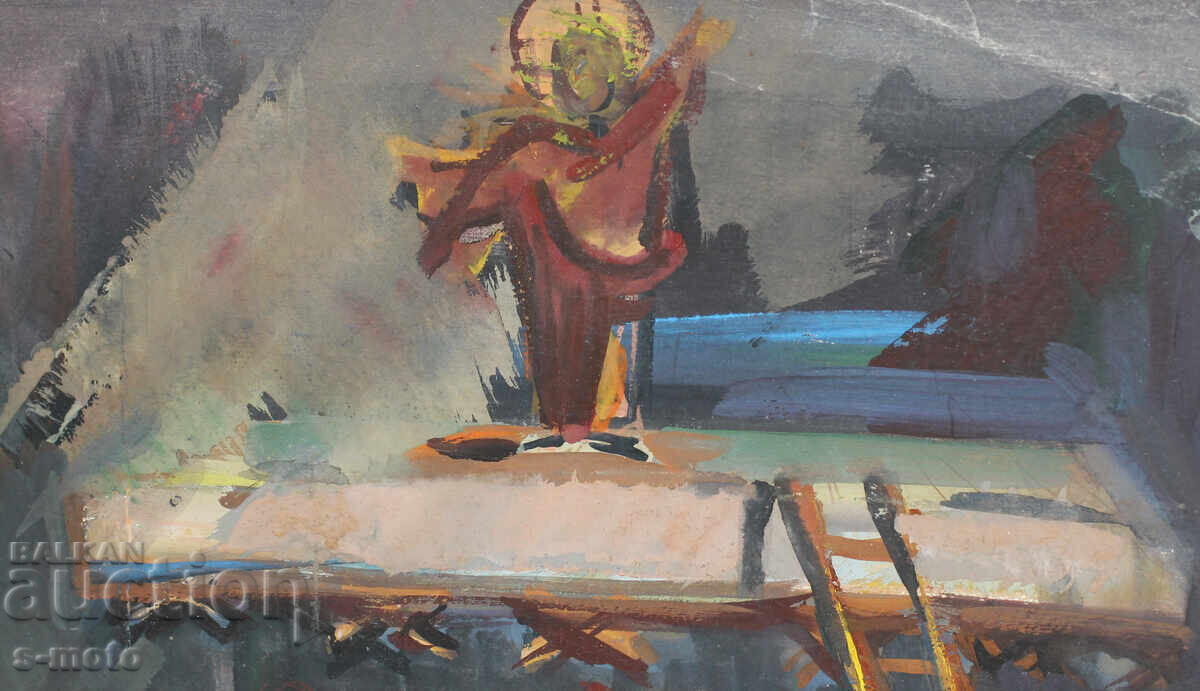 Картина гваш сценография интериор - 5