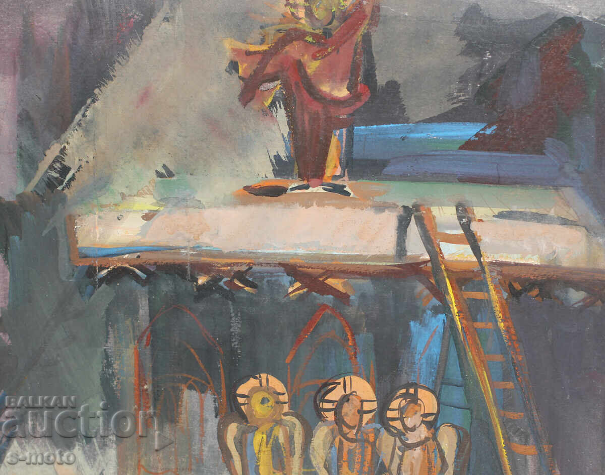 Картина гваш сценография интериор - 6