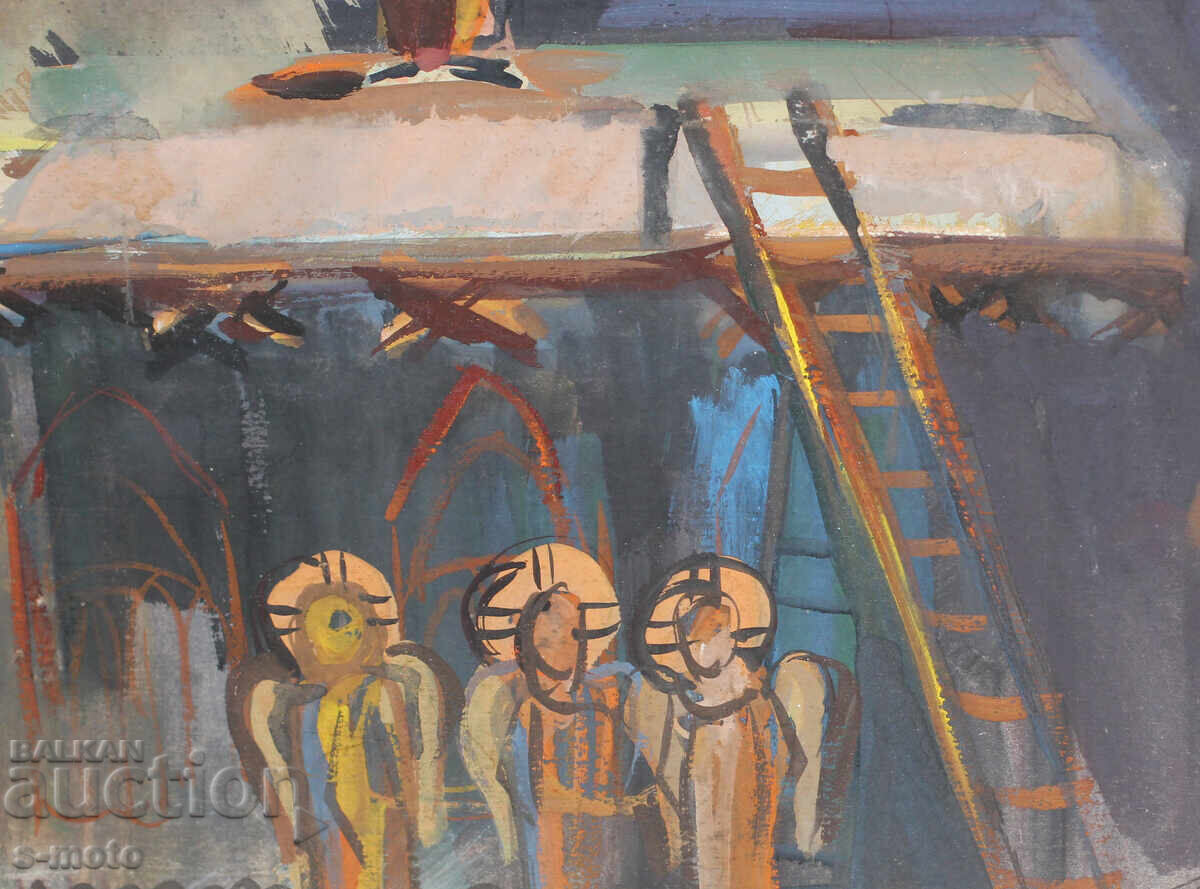 Картина гваш сценография интериор - 7