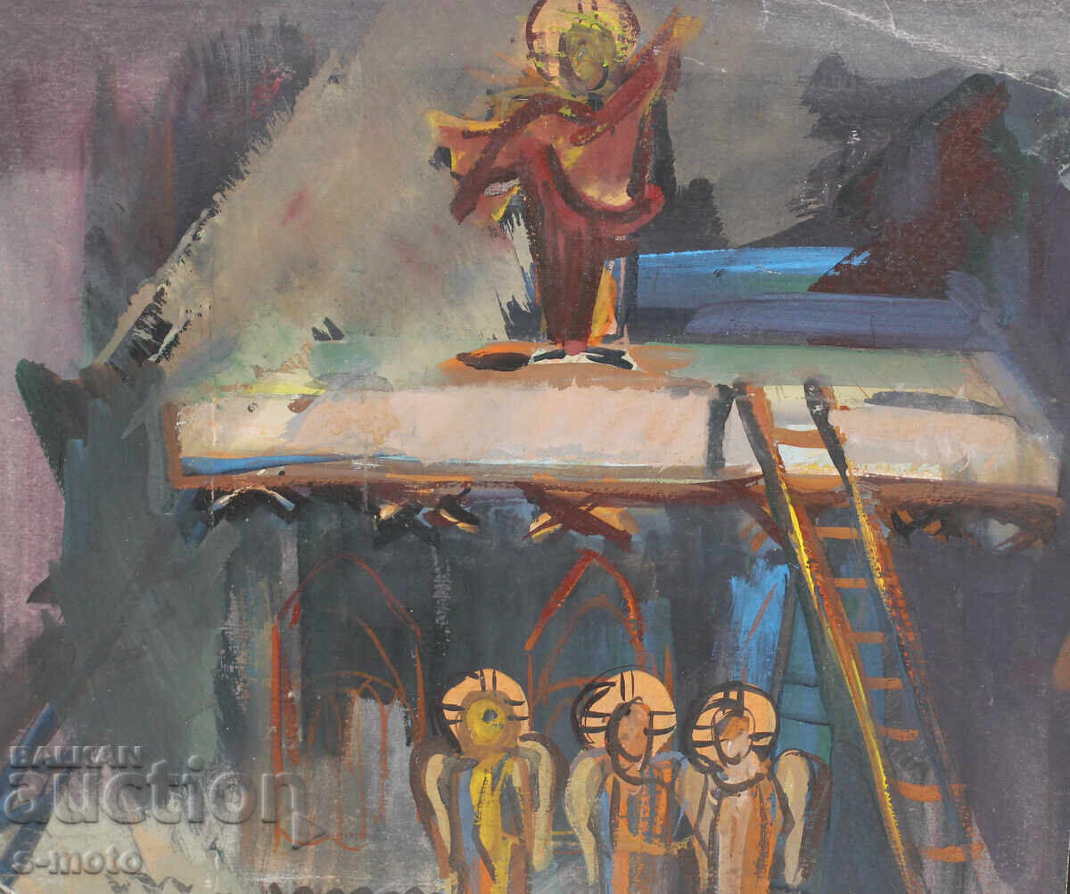 Картина гваш сценография интериор