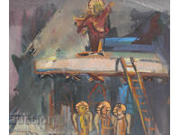 Έργο γκουάς, σκηνογραφία, εσωτερικό