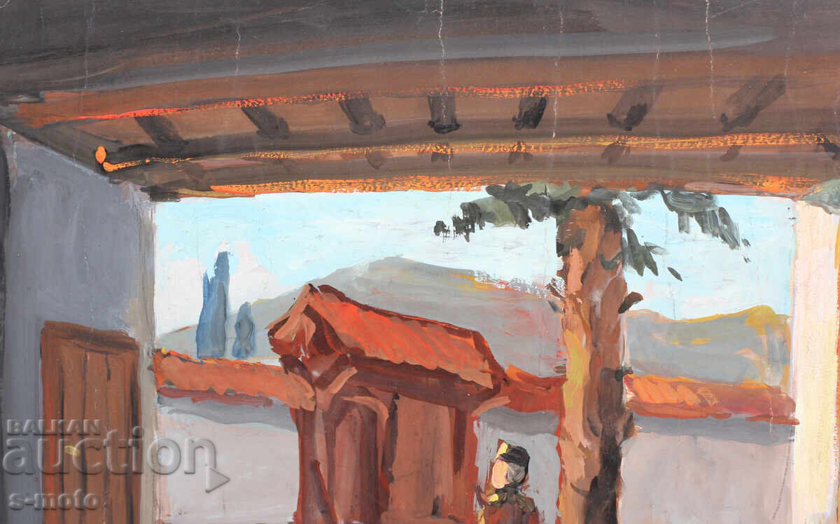 Παράδοση Πίνακας γκουάς αγροτική αυλή Παράδοση Πίνακας γκουάς αγροτική αυλή