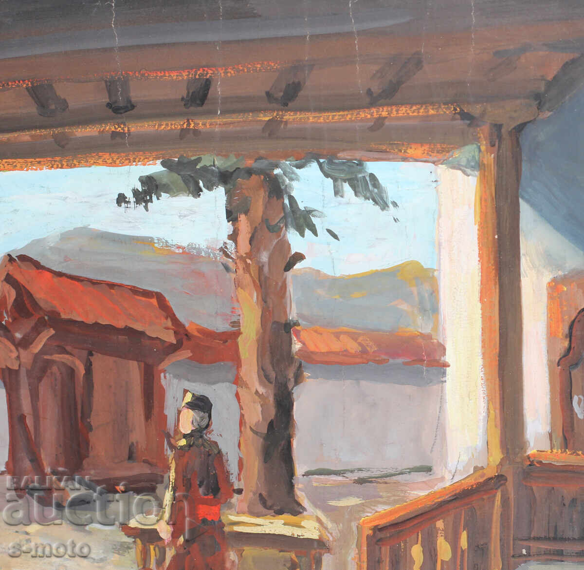 Πίνακας γκουάς αγροτική αυλή - 6 Πίνακας γκουάς αγροτική αυλή - 6