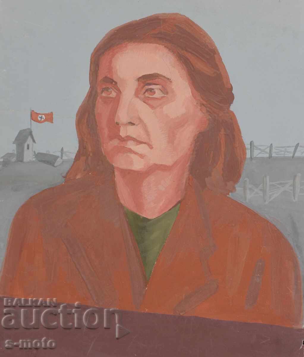 Аукцион Стара картина гваш портрет