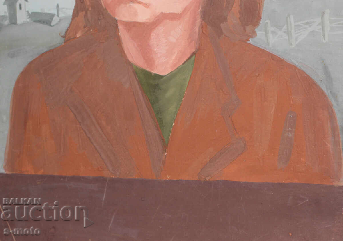 Стара картина гваш портрет - 7