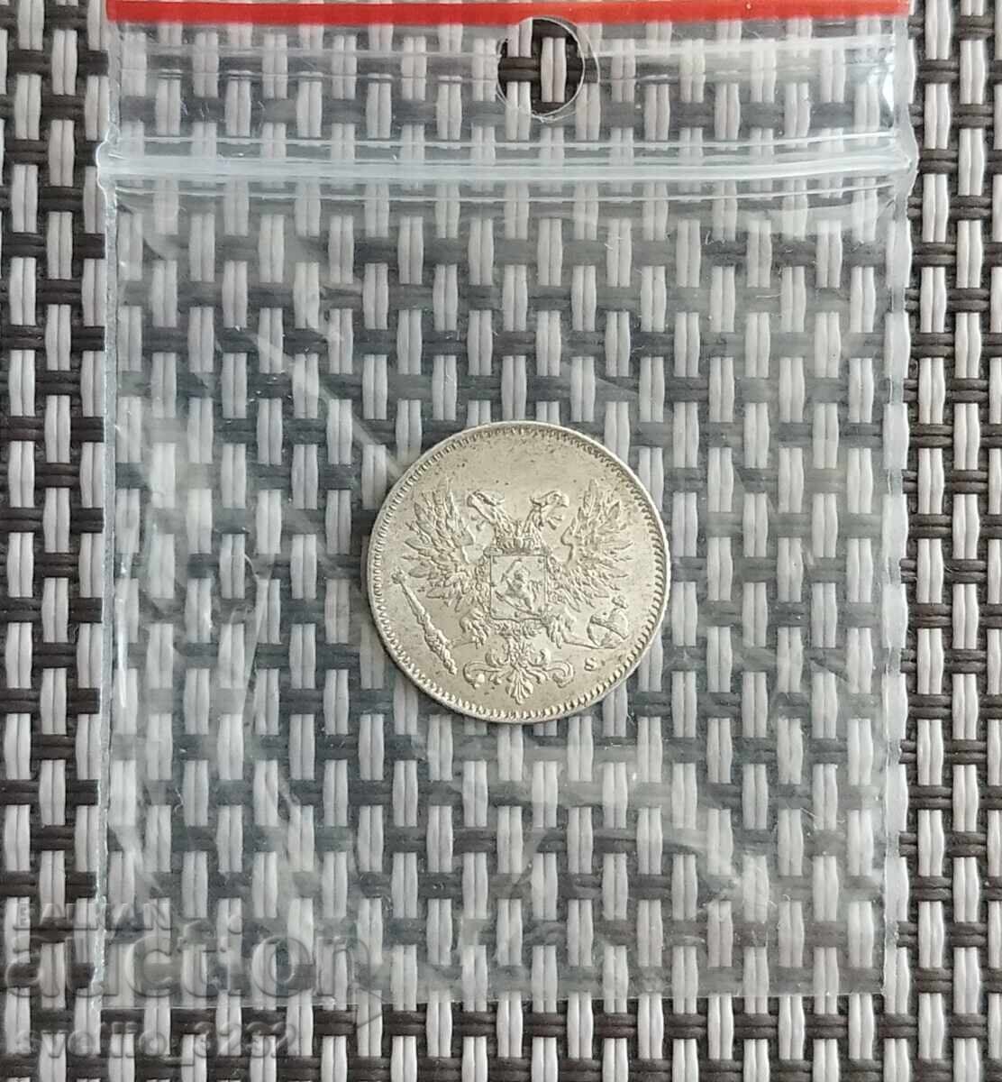 25 penniä 1917 Finland with price 15.00 BGN | € 7.67