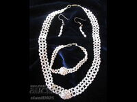 Beautiful Natural Pearl Set - Necklace, Bracelet, Earrings