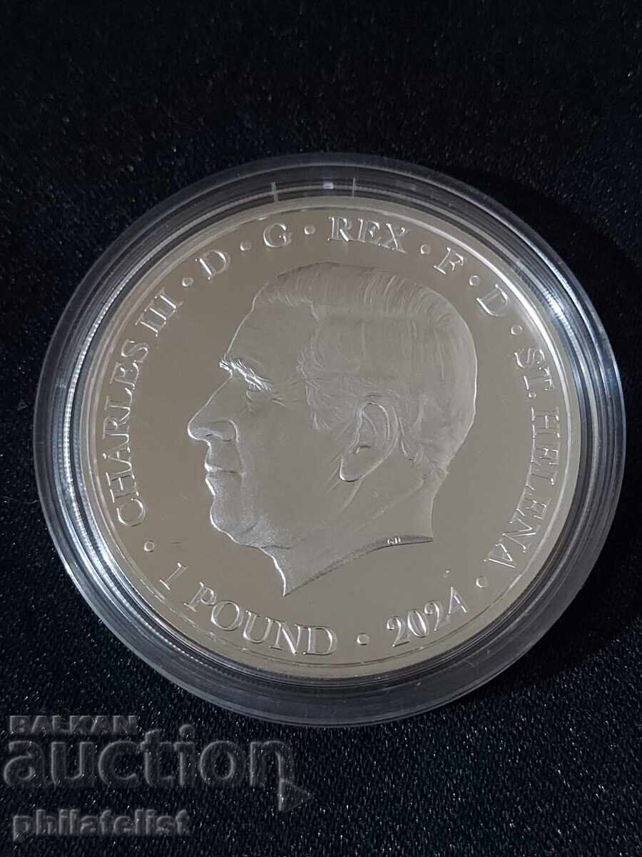 Auction Saint Helena 2024 - 1 Pound - Cybele and the Lions 1 OZ Silver Auction Saint Helena 2024 - 1 Pound - Cybele and the Lions 1 OZ Silver