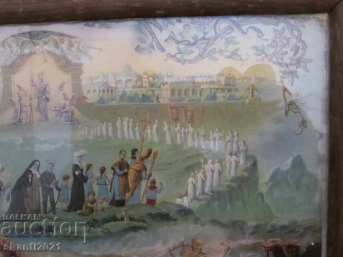 Δημοπρασία Πολύ παλιά λιθογραφία - ο δρόμος προς τον παράδεισο και την κόλαση - Γερμανία