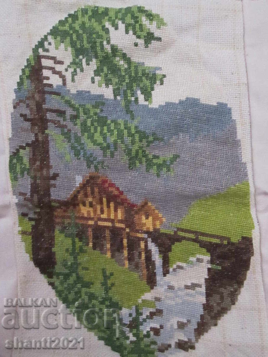 Licitație Goblen cusut manual - 23x15cm